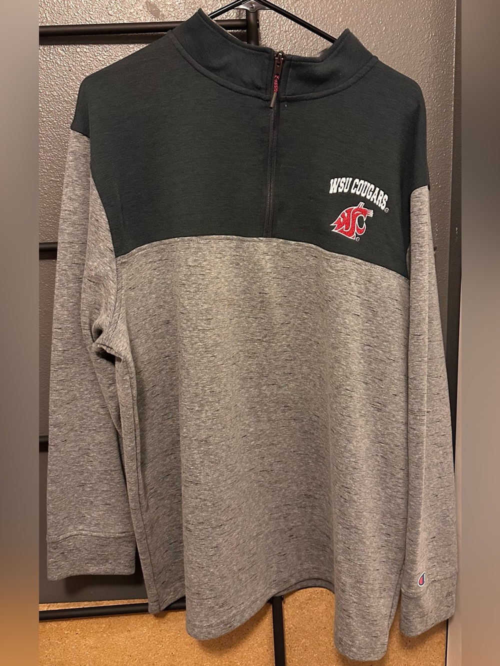 WSU Cougars Gray & Black Quarter-Zip Pullover